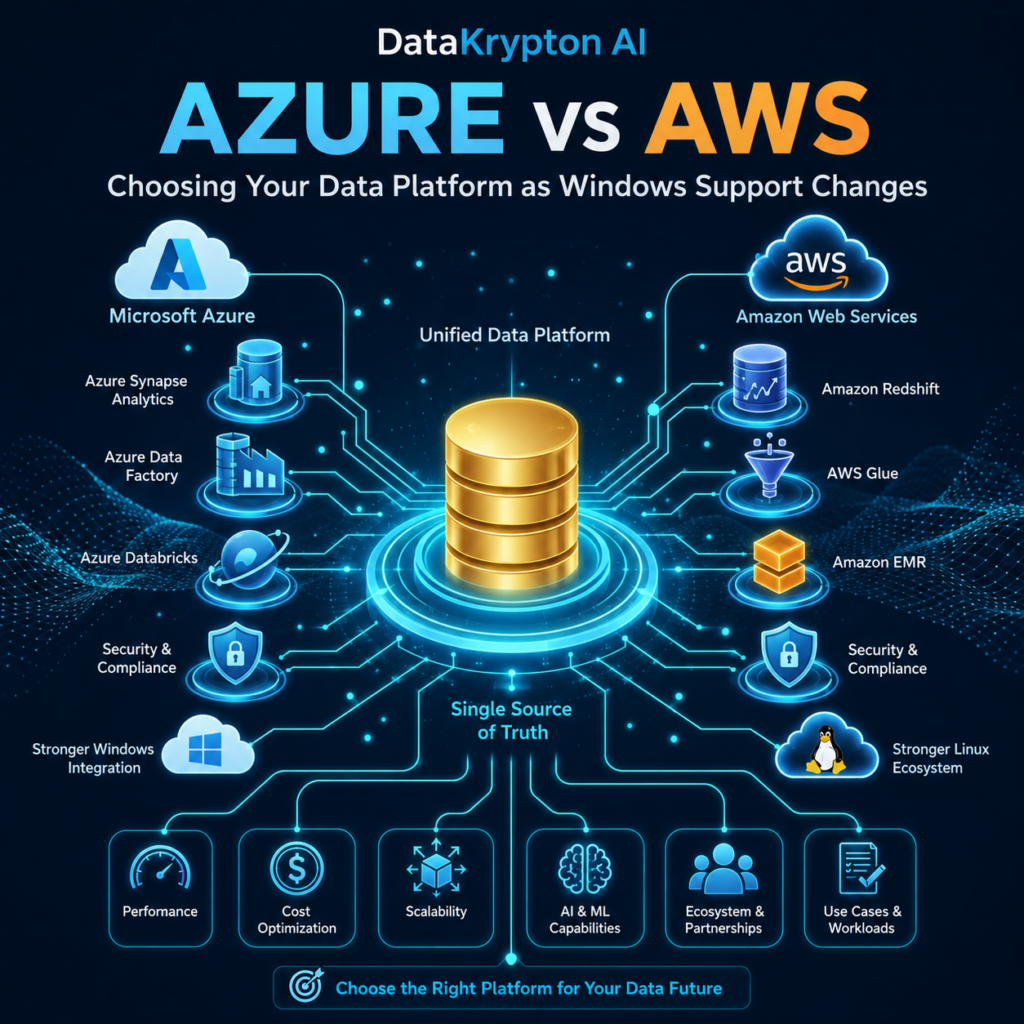 Azure versus AWS data platform choices as Windows support changes.